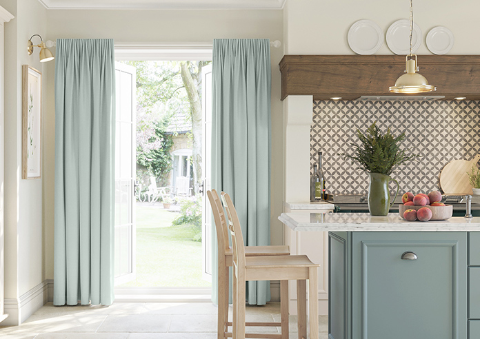 Soft Chevron, Blue Glacier - Made to Measure Curtains - Image 3